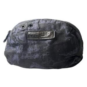 See By Chloé Black Camouflage Fabric Cosmetic Bag / Makeup Pouch